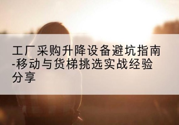 北塔移动式升降机怎么选-工厂采购升降设备避坑指南-移动与货梯挑选实战经验分享