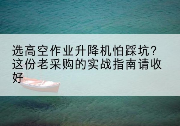 北塔高空作业升降机厂家推荐-选高空作业升降机怕踩坑？这份老采购的实战指南请收好